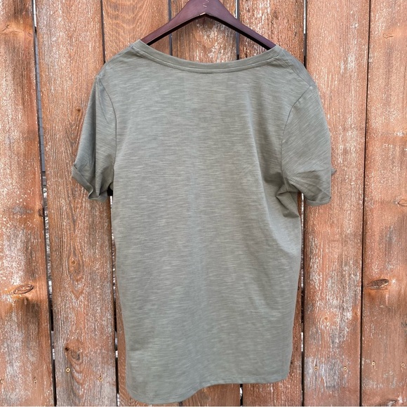 MARKET SPRUCE Women’s Green V Neck T Shirt Size Large - Picture 8 of 10